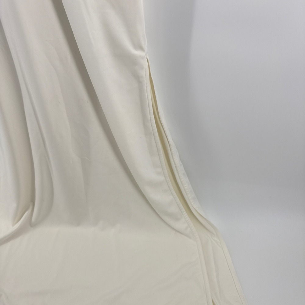 Popilush Built-In Shapewear Slip Dress Women XXL Ivory NEW Lace Trim Maxi Slit - Picture 8 of 13